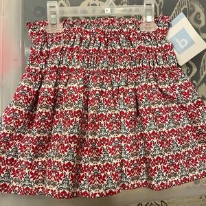 bella bliss sz Red and Blue floral Skirt - NWT